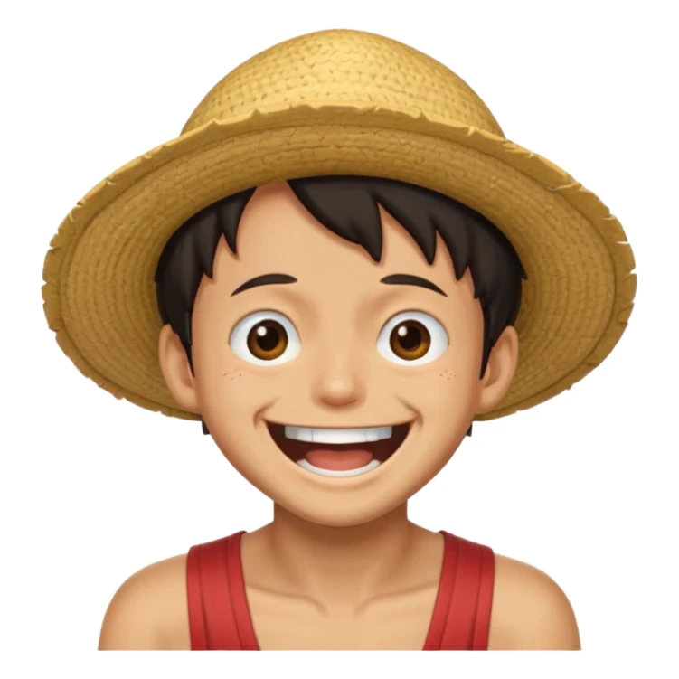 Luffy original con sonido riendose sticker