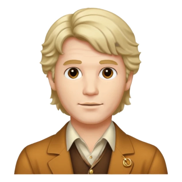 70s 80s men with ring hair style  sticker