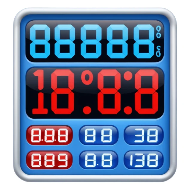  score board blue (#00A3E0) and red (#F9423A) sticker