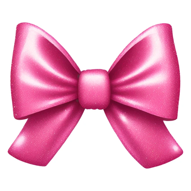 Big beautiful pink valentines bow with glitter sticker