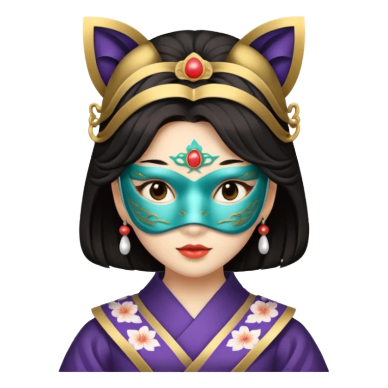 japanese princess with mask sticker