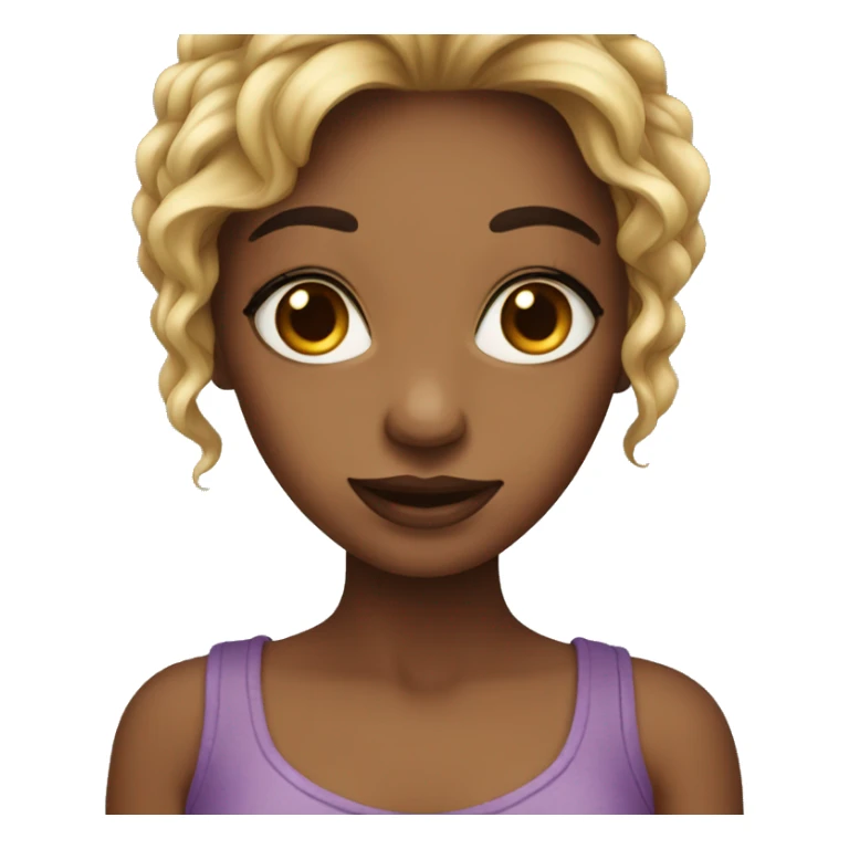 Girl with Long nail sticker