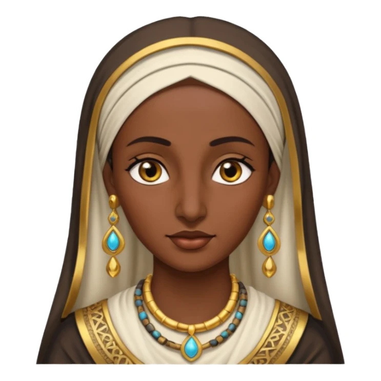 ancient arab woman with earrring sticker