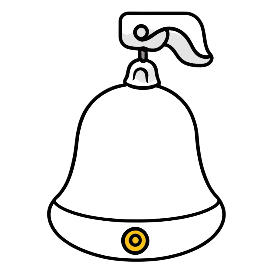 gentle reminder bell with kind reminder appearance sticker
