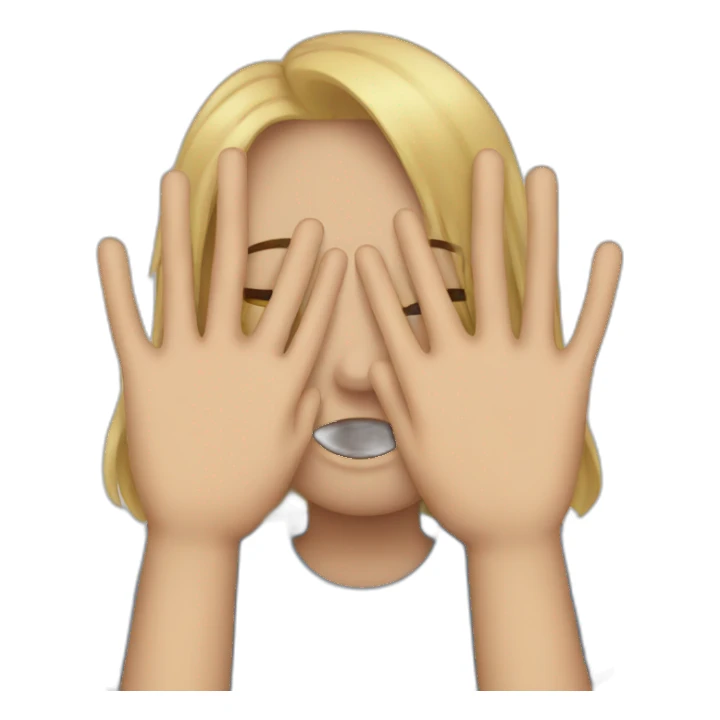 hands in front of eyes crying sticker