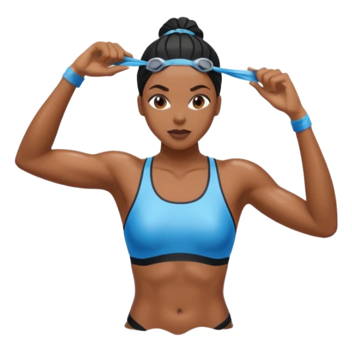 swimmer black woman sticker