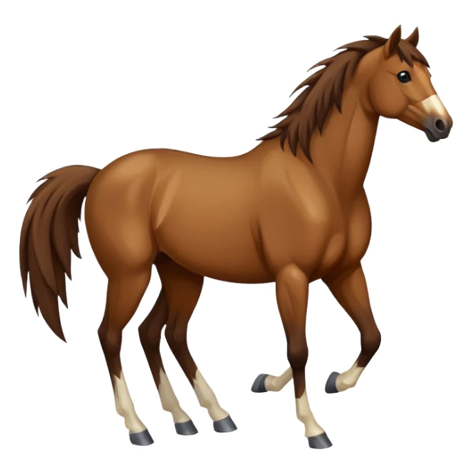 A wild mustang horse sticker