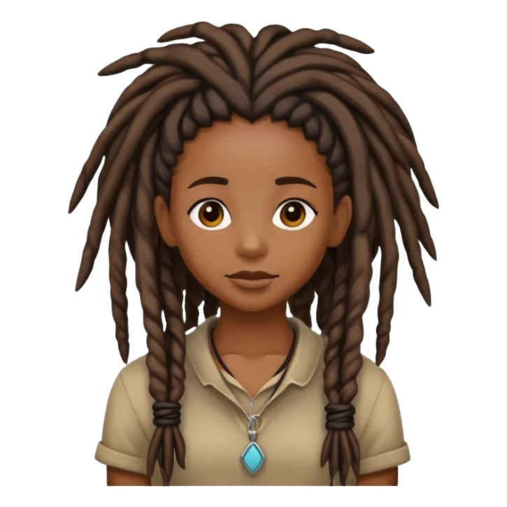 Black girl with dreads sticker