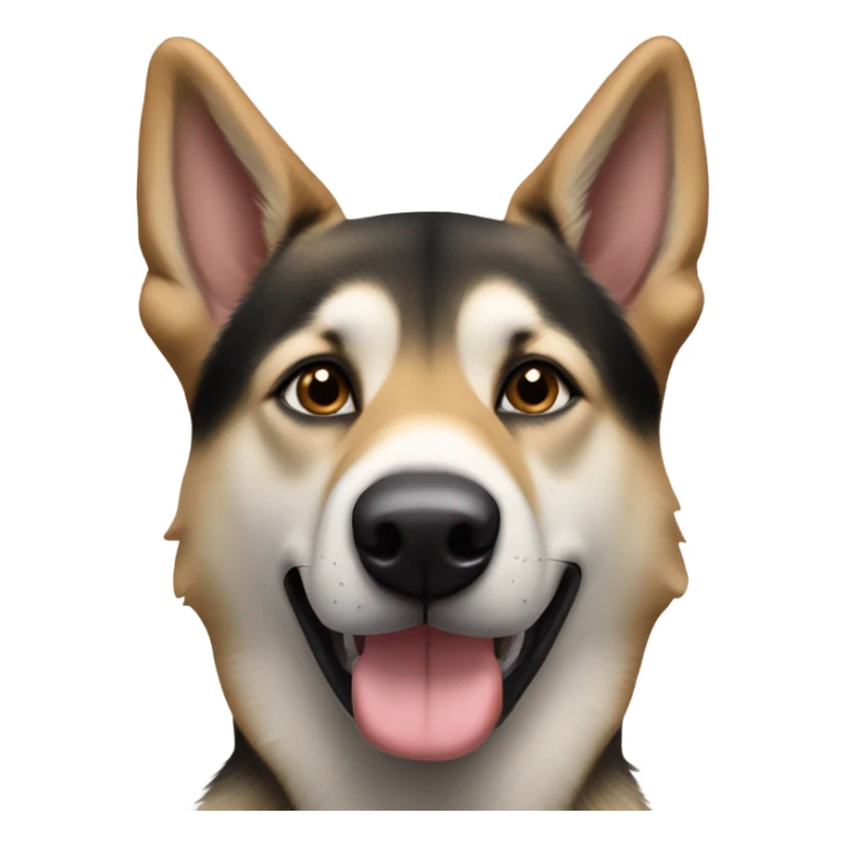 German Shepard husky mix dog with floppy ears sticker