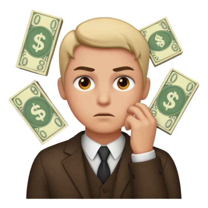 pessoa pensamento de money sticker