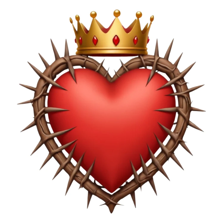 Around the heart  Crown thorns sticker