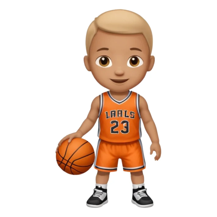 A baby basketball player sticker