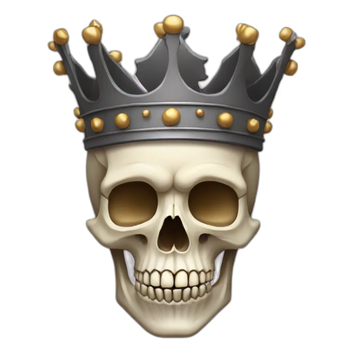 skull with crown sticker