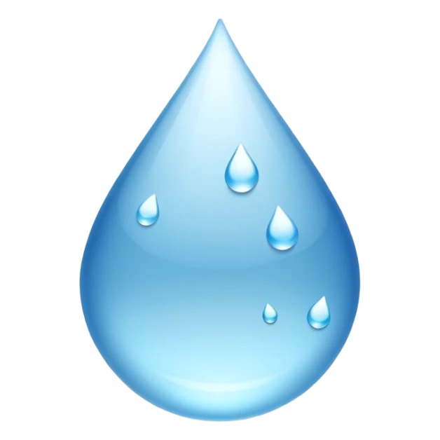 Una gota de agua blanca sticker