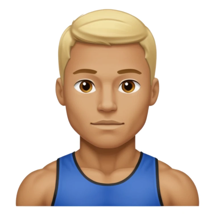 blonde black male athlete sticker