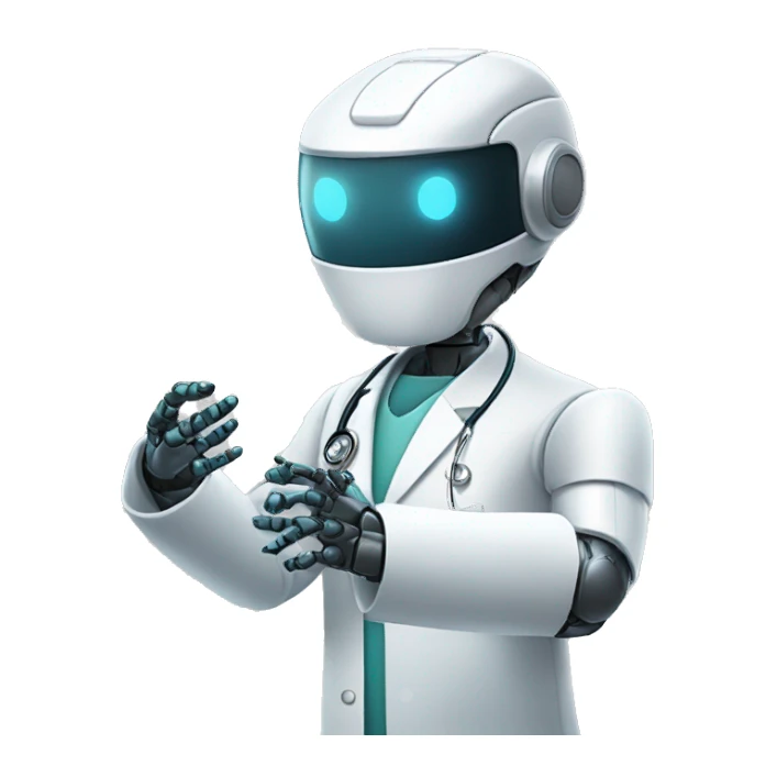 Doctor-robot handshake (hands only shot) sticker