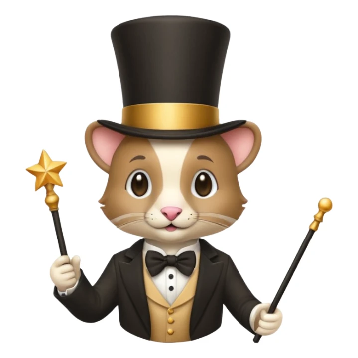 magician animal sticker