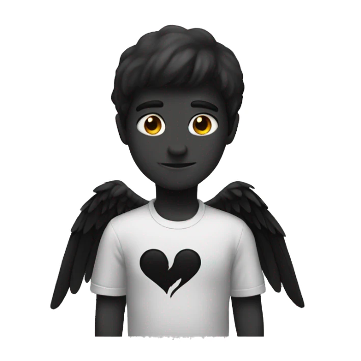 black heart wings sticker