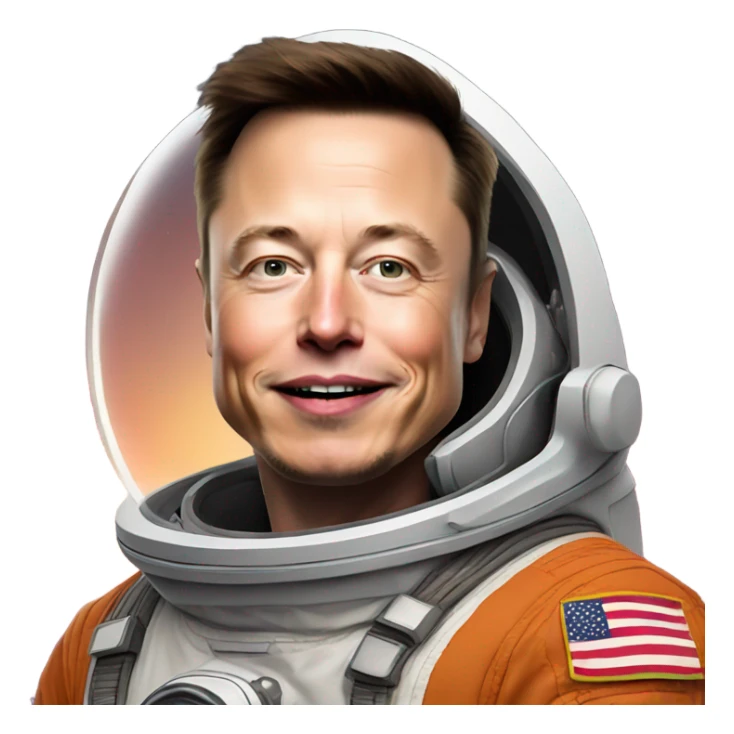 Elon musk as a astronaut sticker