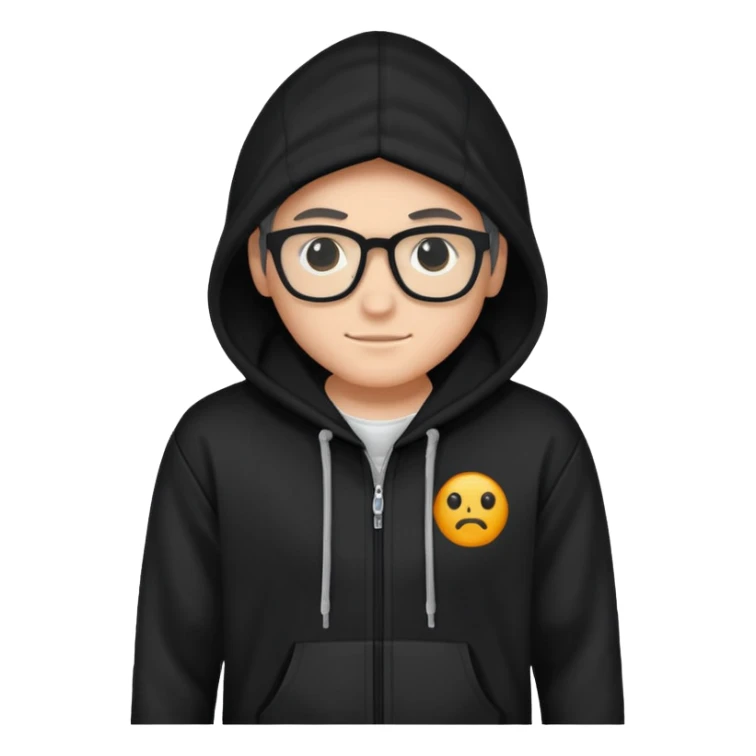 Hoodie with nerd-ish logo sticker