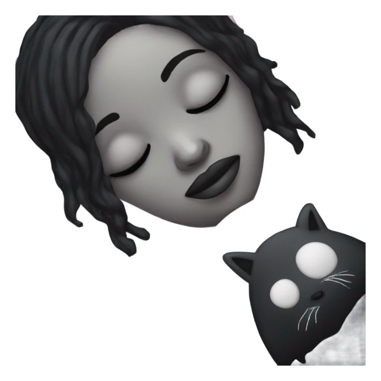 Goth girl sleeping in pillow sticker