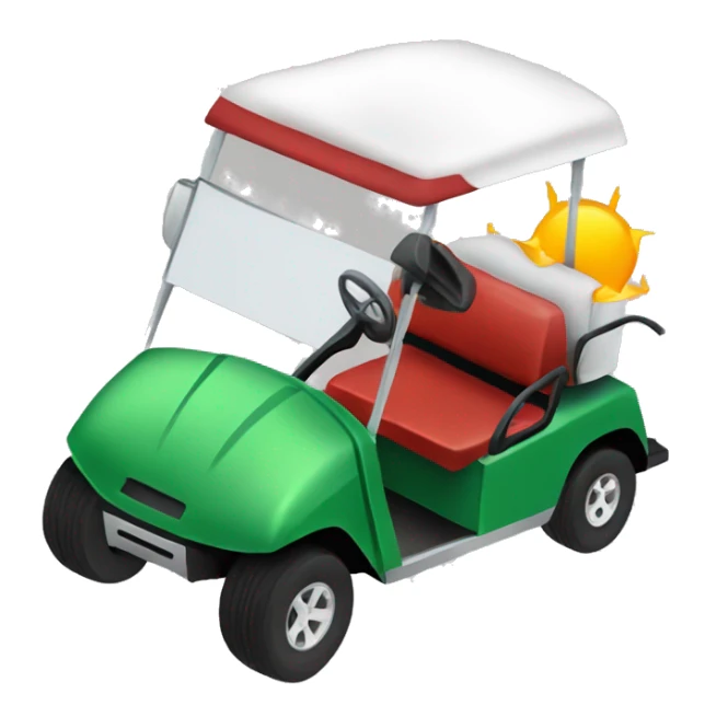Lady golf cart crash sticker