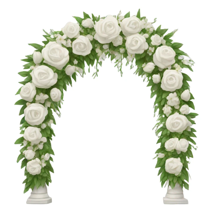 Wedding arch with white flowers  sticker