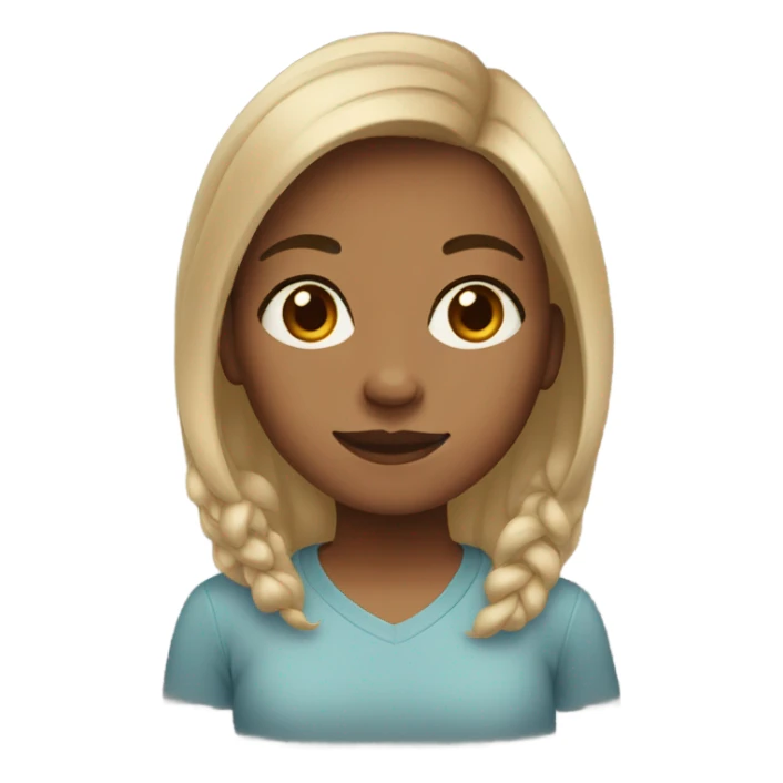 portrait of a med-skinned girl sticker