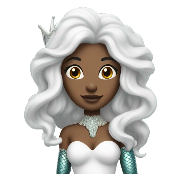 Mermaid queen, white mermaid sticker