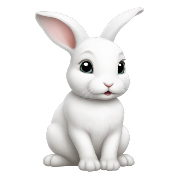 white baby bunny sticker