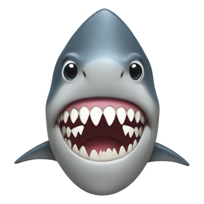 shark with clown wig and makeup sticker