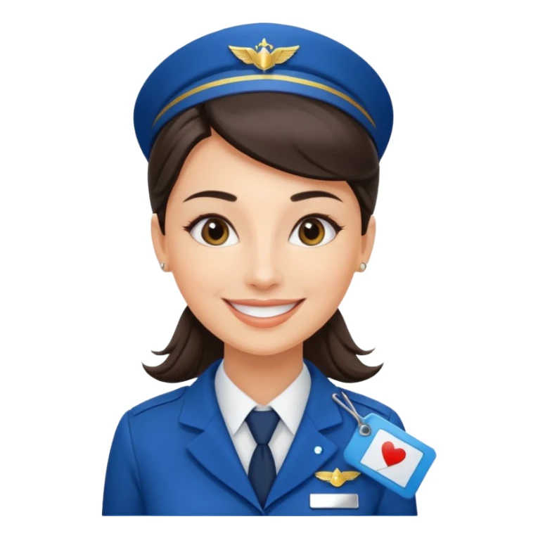 flight attendant woman sticker