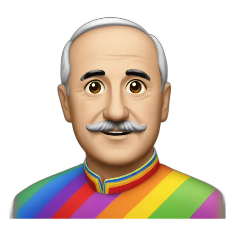 Francisco franco in a rainbow sticker