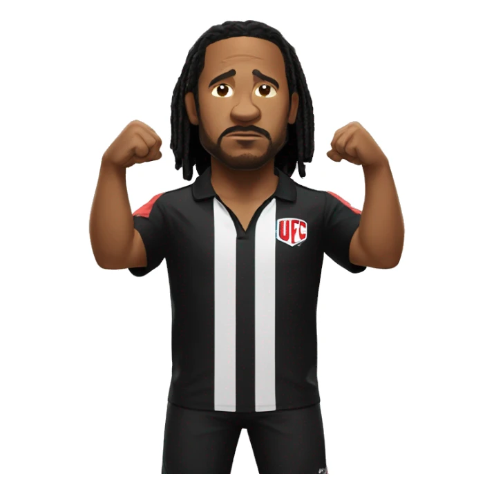 ufc referee herb dean shrugging his shoulders sticker
