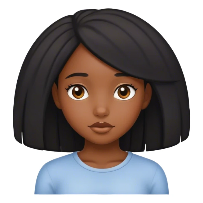 Shy black girl  sticker