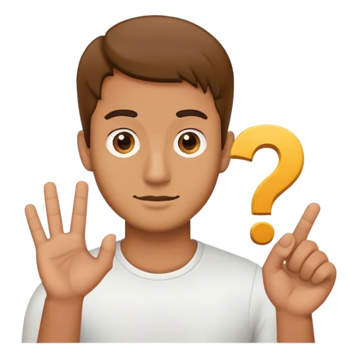 The guy holds a question mark in his hand sticker