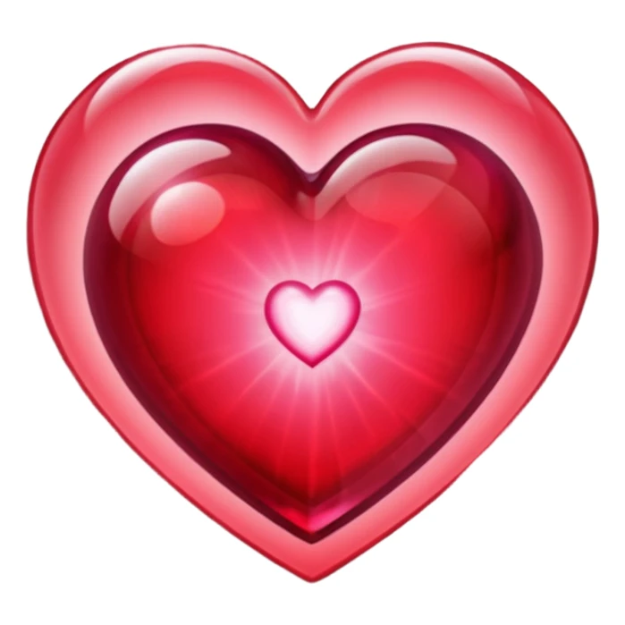 burgundy red heart shaped spell sticker