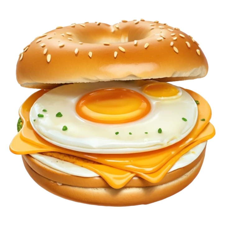 bagel egg and cheese sandwich sticker