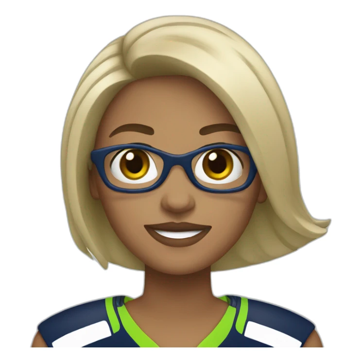 British female Seahawks fan sticker
