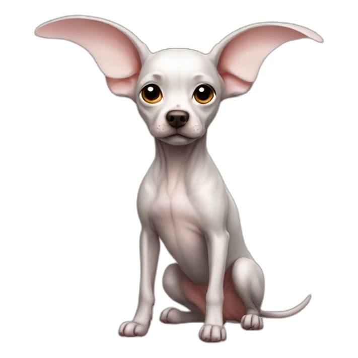 Hairless dog with wings sticker