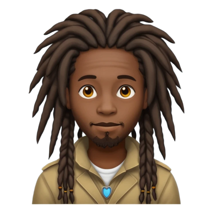 a black african with dreadlocks emoji sticker