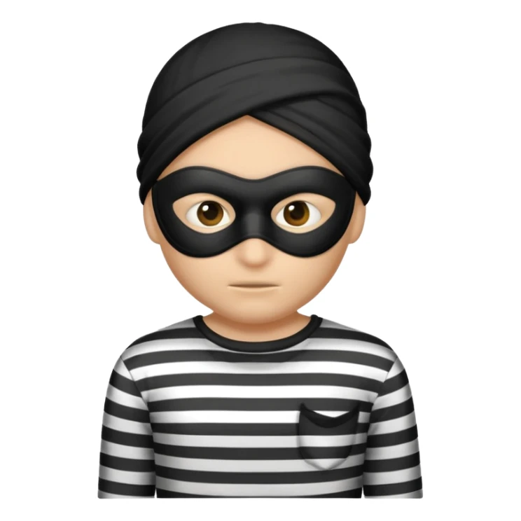 El emoji de un ladrón  sticker