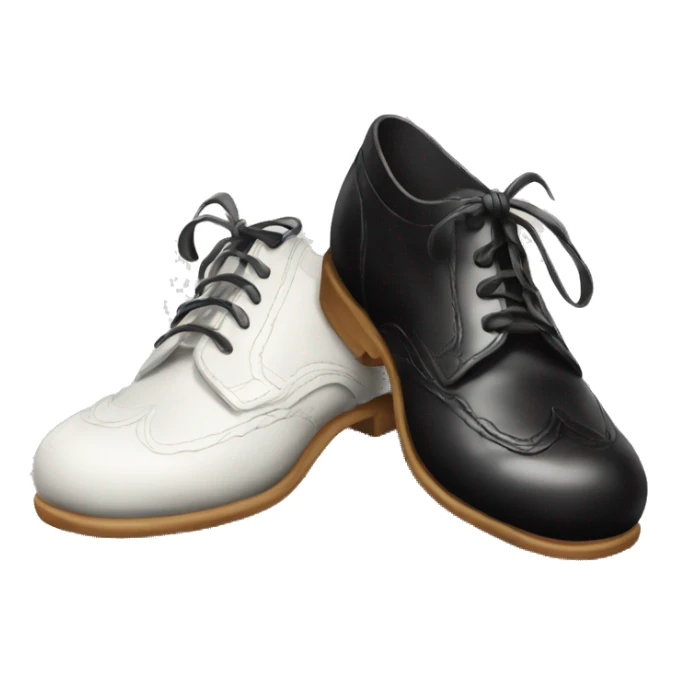 1950s black and white shoes sticker