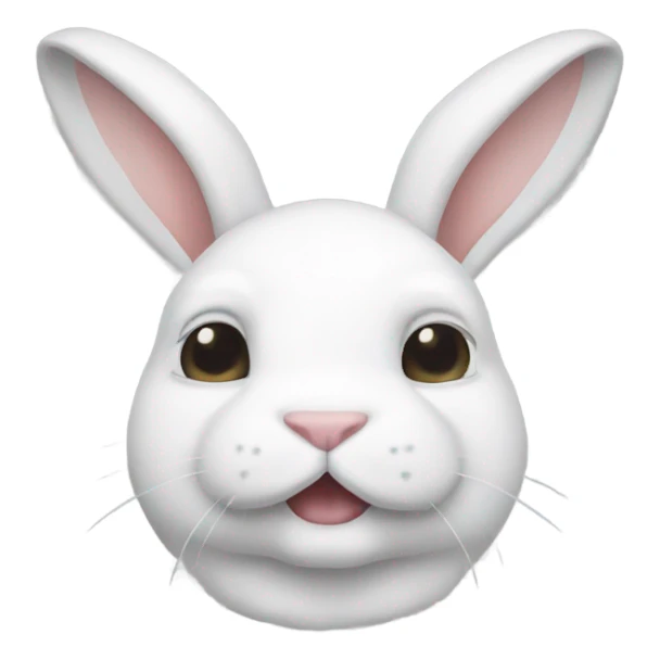 White bunny with muscles sticker