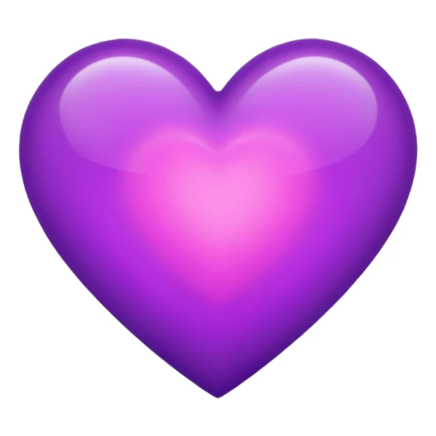 vivid purple heart with a soft glow sticker