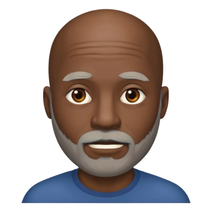 African american man bald head gray beard sticker