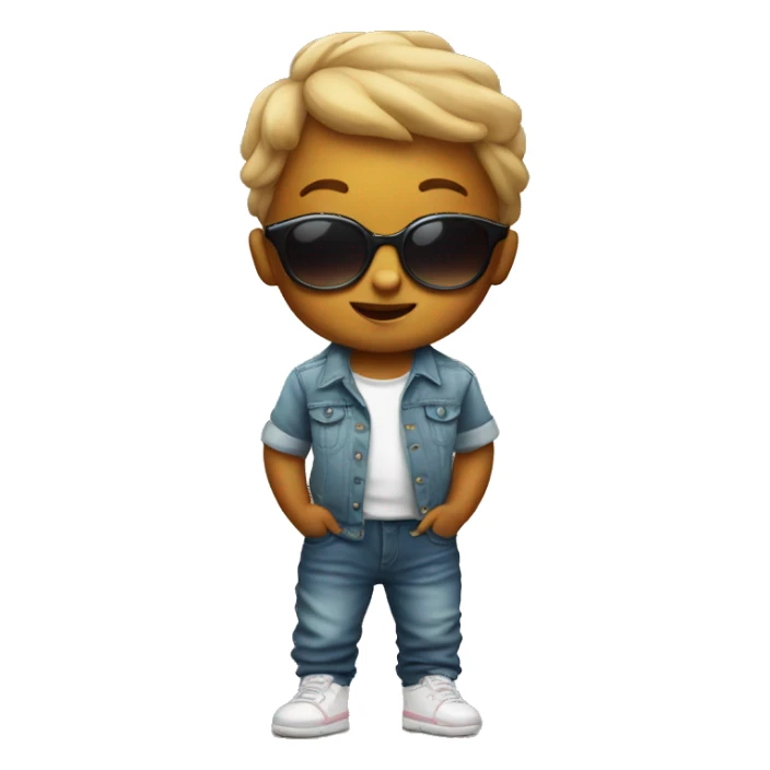 Cute baby with shades sticker