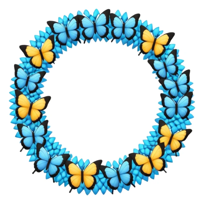 butterfly swarm forming a portal ring sticker