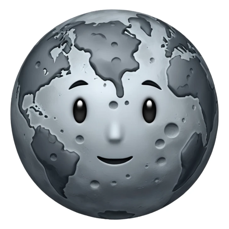 The planet Mercury with “no” face and make it less like earth  sticker
