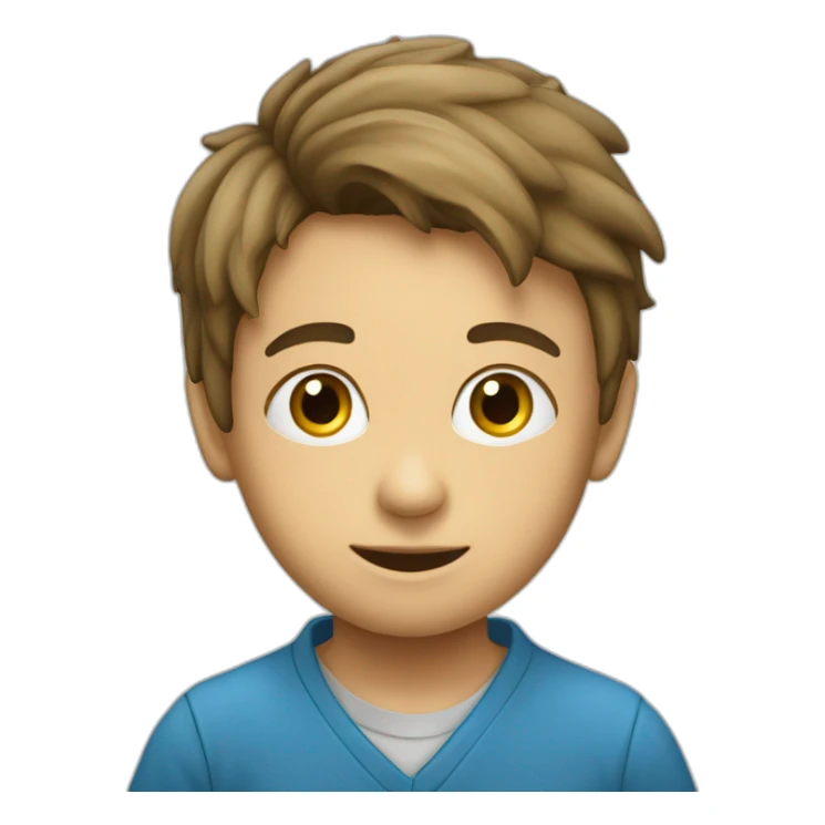 Niño con logo de evidencia recivida sticker